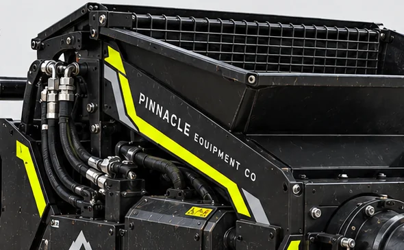 Close detail of the Pinnacle concrete pump attachment