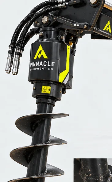 Close detail of the Pinnacle post hole auger